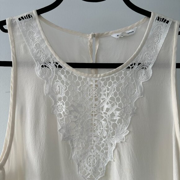 Club Monaco Silk Top with Lace Detail - Picture 2 of 3